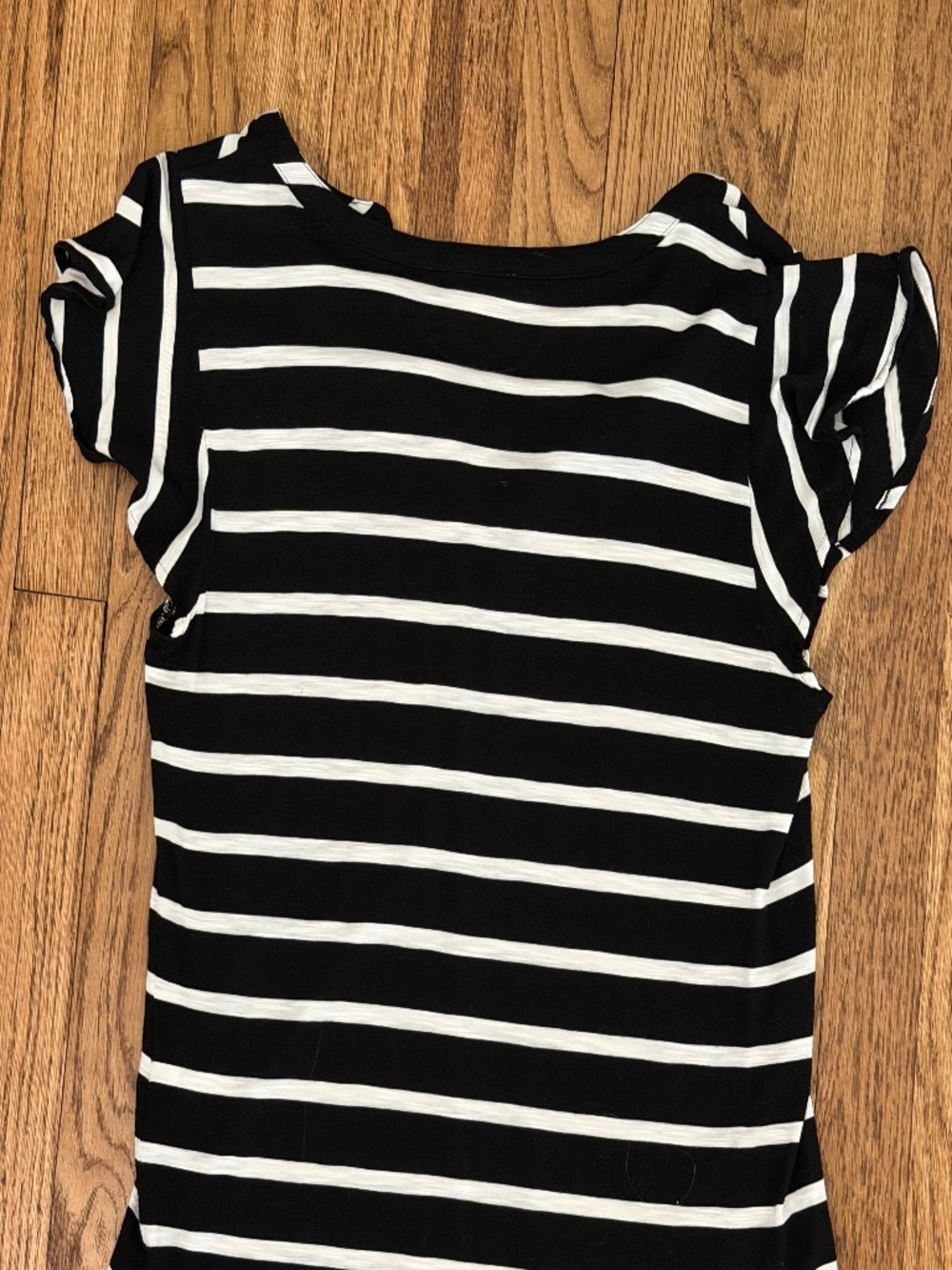 WHBM Black and White Striped Shirt